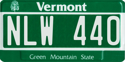 VT license plate NLW440