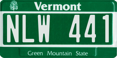 VT license plate NLW441
