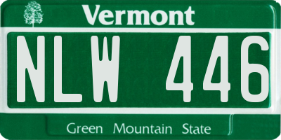 VT license plate NLW446