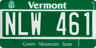 VT license plate NLW461