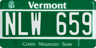 VT license plate NLW659