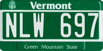 VT license plate NLW697