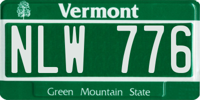 VT license plate NLW776