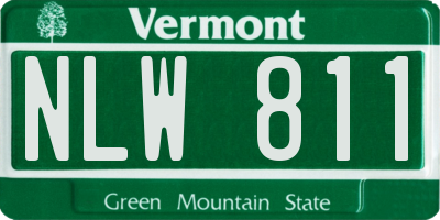 VT license plate NLW811