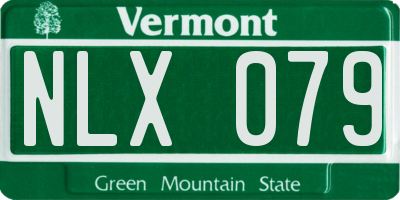 VT license plate NLX079