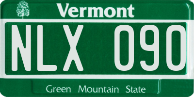 VT license plate NLX090