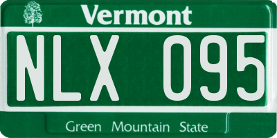 VT license plate NLX095