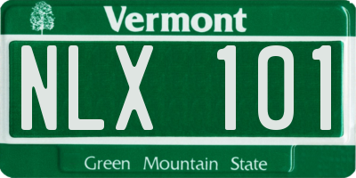 VT license plate NLX101