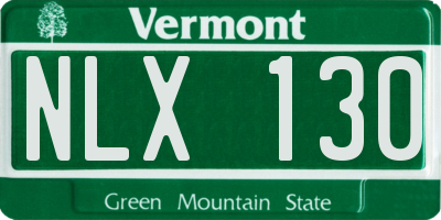 VT license plate NLX130