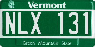 VT license plate NLX131