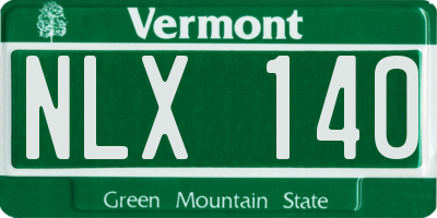 VT license plate NLX140