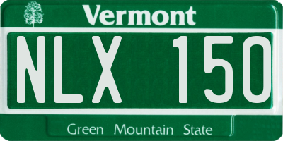 VT license plate NLX150