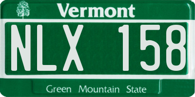 VT license plate NLX158