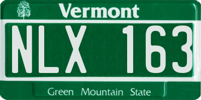 VT license plate NLX163