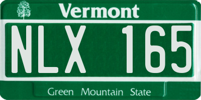 VT license plate NLX165