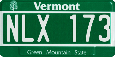 VT license plate NLX173