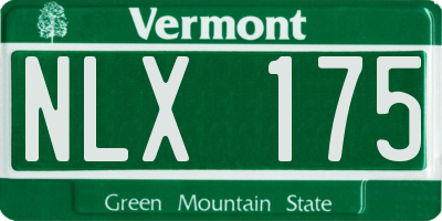 VT license plate NLX175