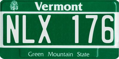 VT license plate NLX176