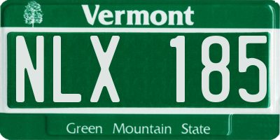VT license plate NLX185