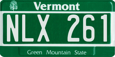 VT license plate NLX261