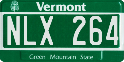 VT license plate NLX264