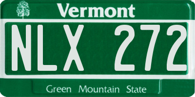 VT license plate NLX272