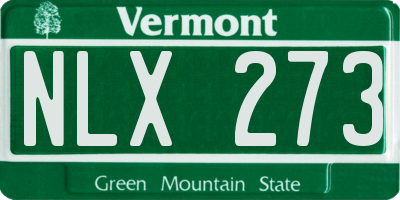 VT license plate NLX273