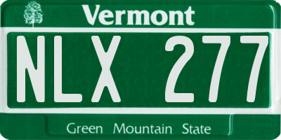 VT license plate NLX277