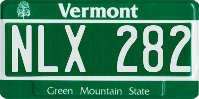 VT license plate NLX282