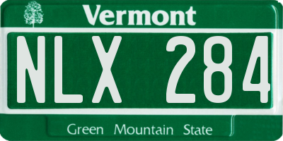 VT license plate NLX284