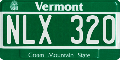 VT license plate NLX320