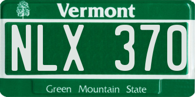 VT license plate NLX370
