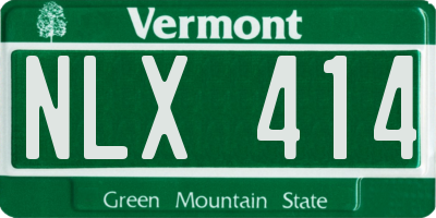 VT license plate NLX414