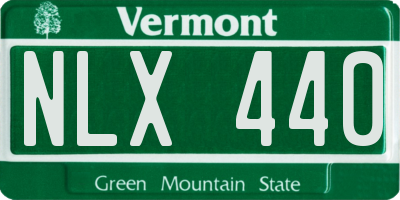 VT license plate NLX440
