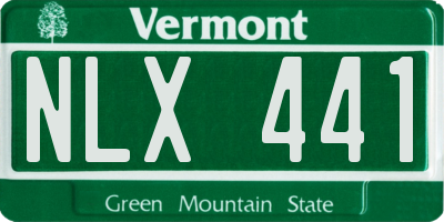 VT license plate NLX441