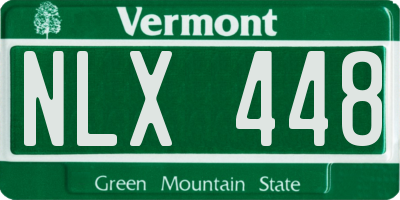 VT license plate NLX448
