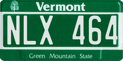 VT license plate NLX464