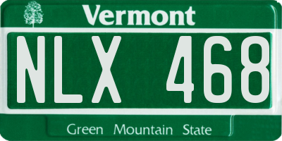 VT license plate NLX468