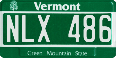 VT license plate NLX486