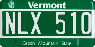 VT license plate NLX510