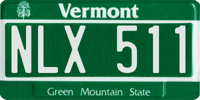 VT license plate NLX511