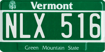 VT license plate NLX516