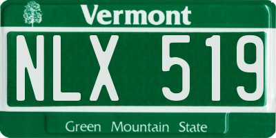 VT license plate NLX519