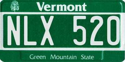 VT license plate NLX520