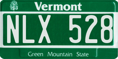 VT license plate NLX528