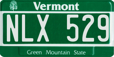 VT license plate NLX529