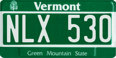 VT license plate NLX530