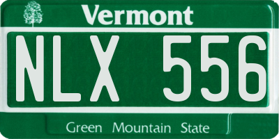 VT license plate NLX556