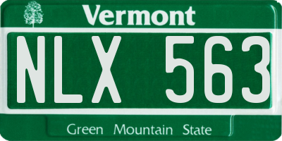VT license plate NLX563