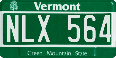 VT license plate NLX564